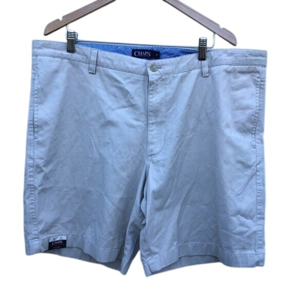 Chaps Men's‎ Flat Front Shorts Size 42 Beige Casual